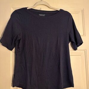 Jones New York Navy Short Sleeve Tee